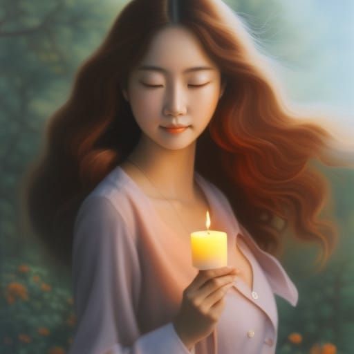 Woman with Candle (Miho Hirano)