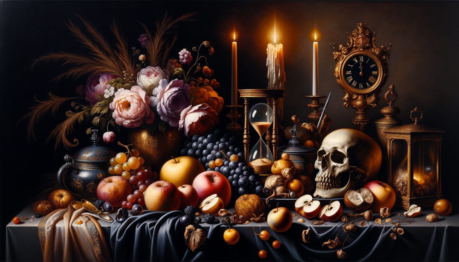 Dutch Masters Style Memento Mori Still Life