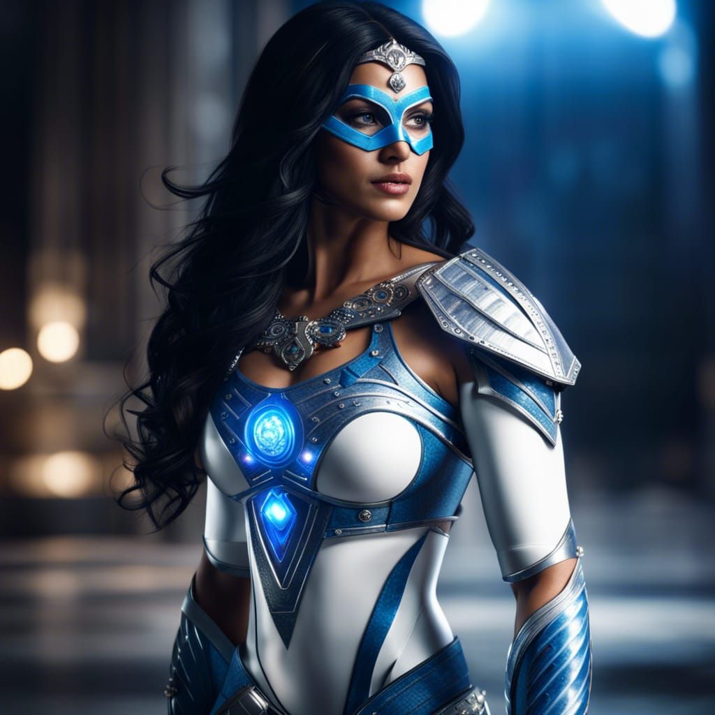 Indian Superheroine in Divine Armor, 8K Resolution