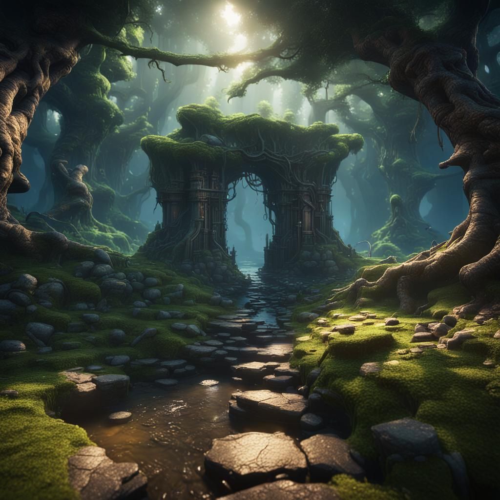 Mystical Forest: Primordial Energy Wells in 3D