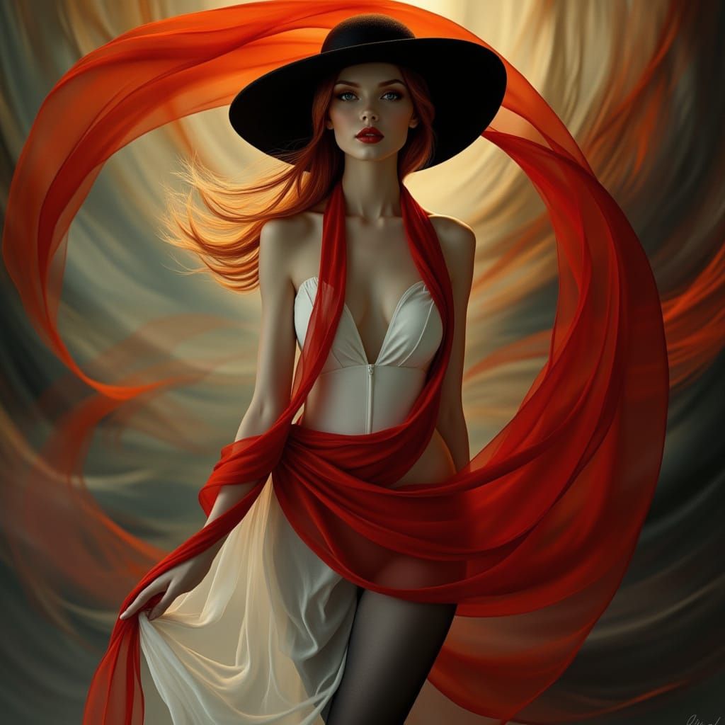 Ethereal Beauty in Fiery Red Locks