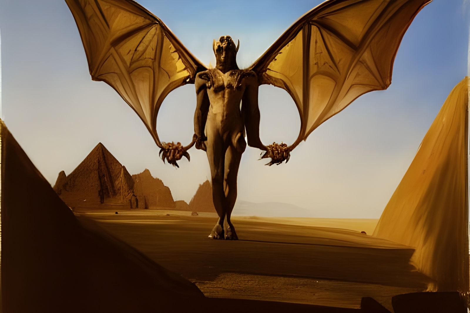Sphinx Dragon Chimera Guarding Magic Portal