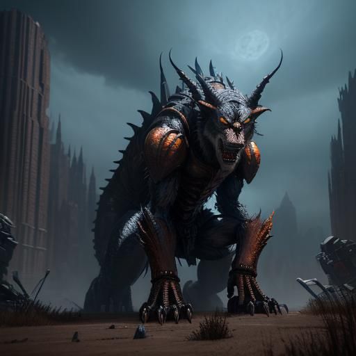 Werewolf Bites Dragon in Sci-Fi Mech Armor
