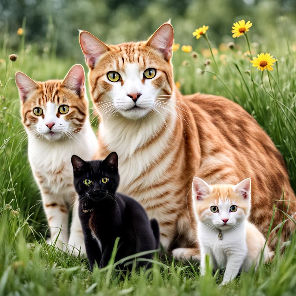 family of cats