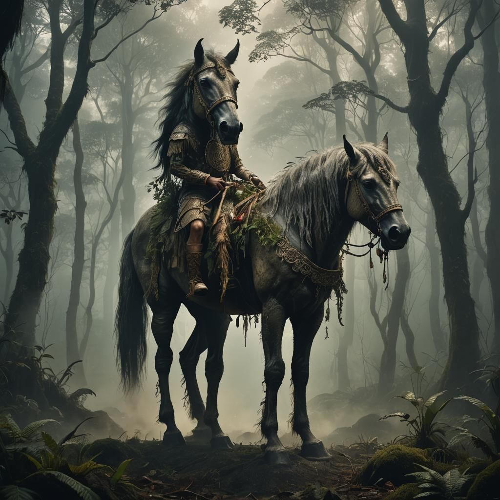 Mystical Tikbalang in Misty Forest: Filipino Mythological Ar...