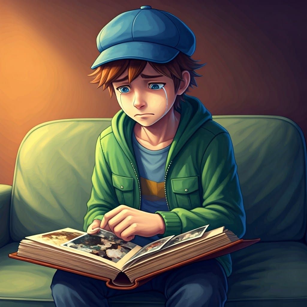 Pokémon Trainer Mourns Grandfather: Rockwell-Inspired Art