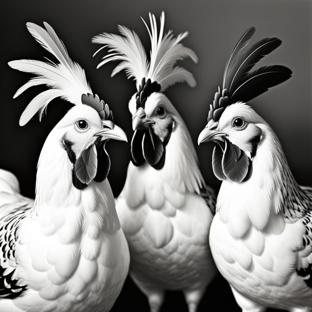 Vintage Flapper French Hens on Christmas Day