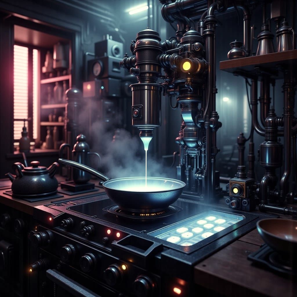 Cyberpunk Kitchen: Miniature Steel Mill in Steam