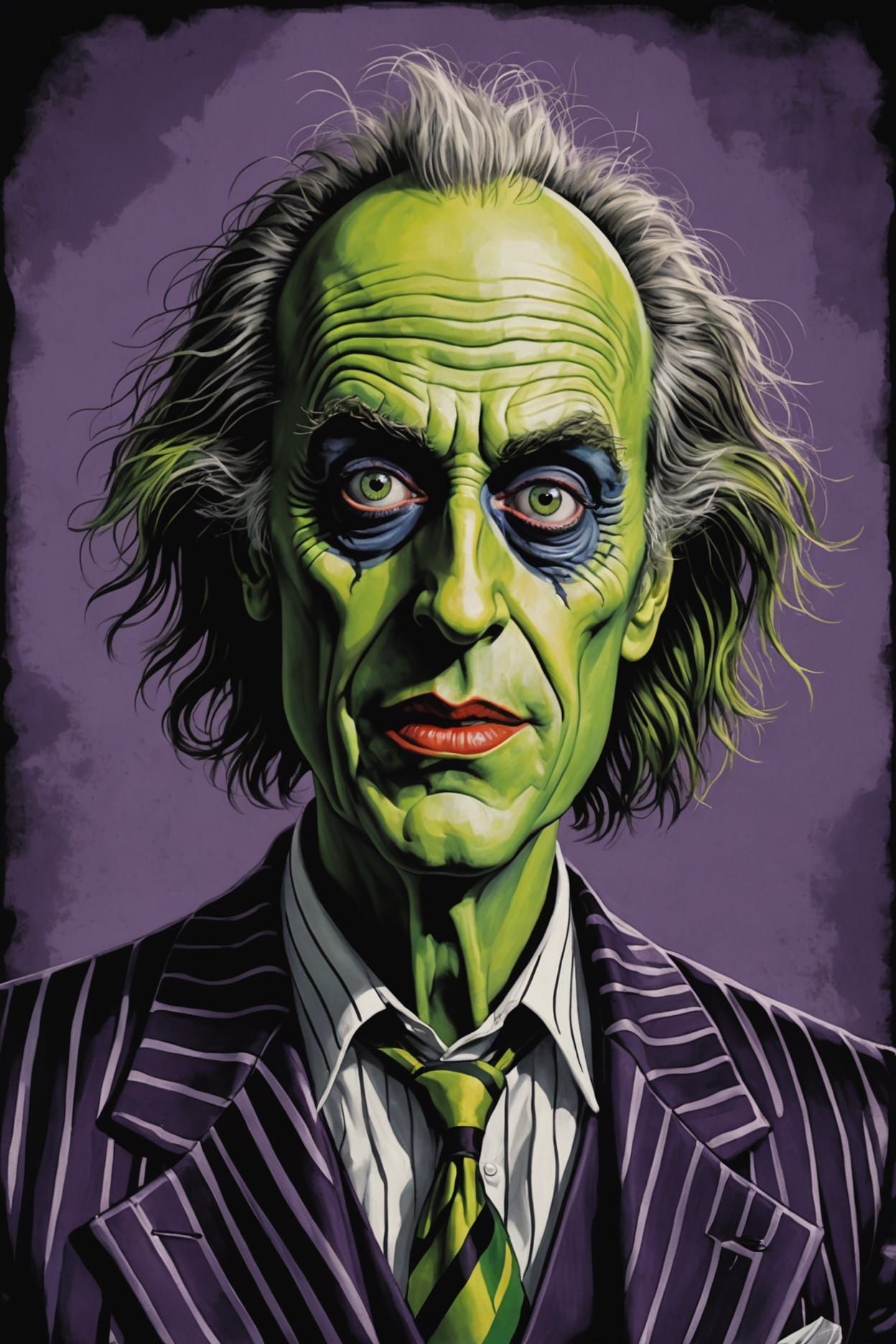 Beetlejuice Portrait in Roald Dahl Style