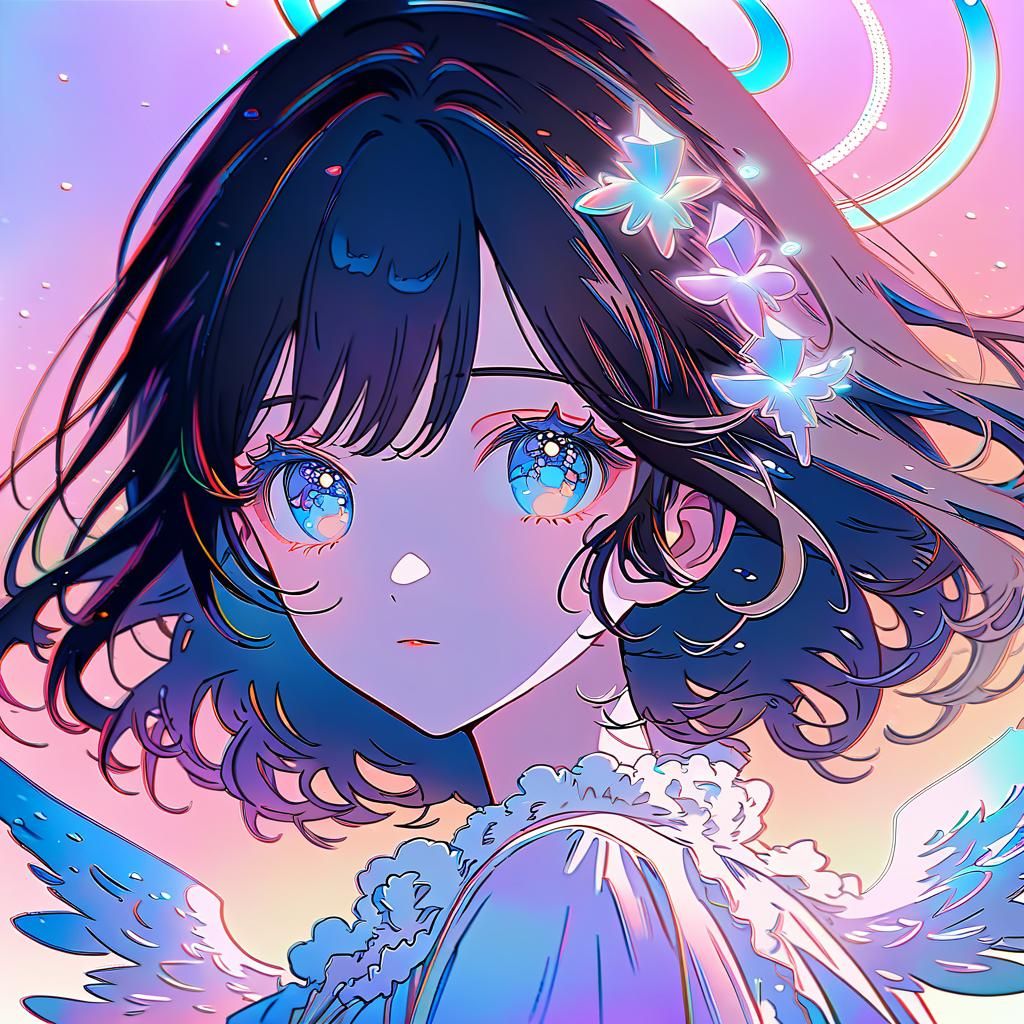 Ethereal Anime Goddess in Soft Focus