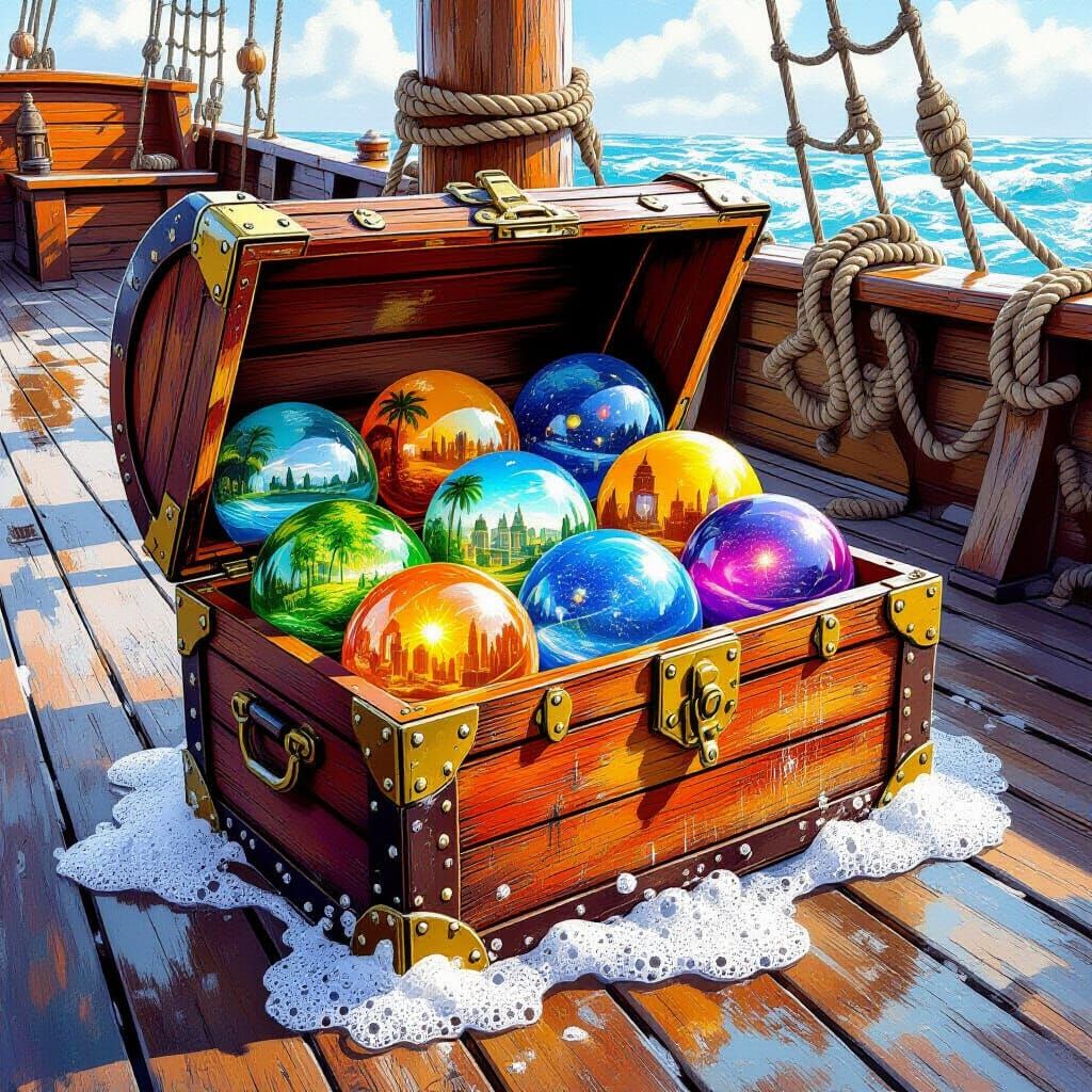 Realms Within: Spherical Worlds in Treasure Chest