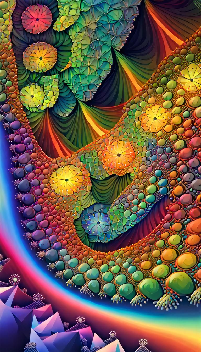 Vibrant Fractal Universe in Prismatic Colors