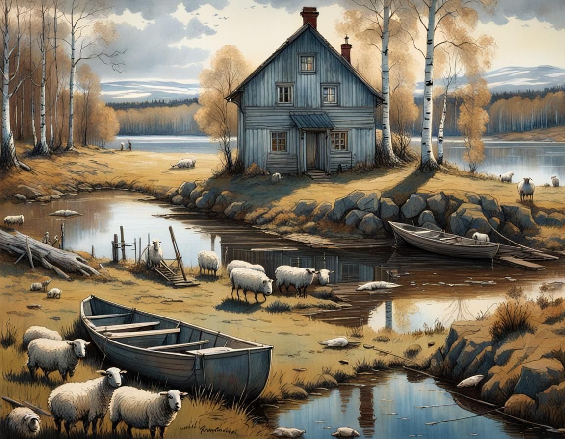 Vibrant Spring Farm in Swedish Småland