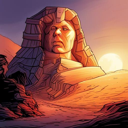 The Sphinx Reimagined: Comic Book Art Style