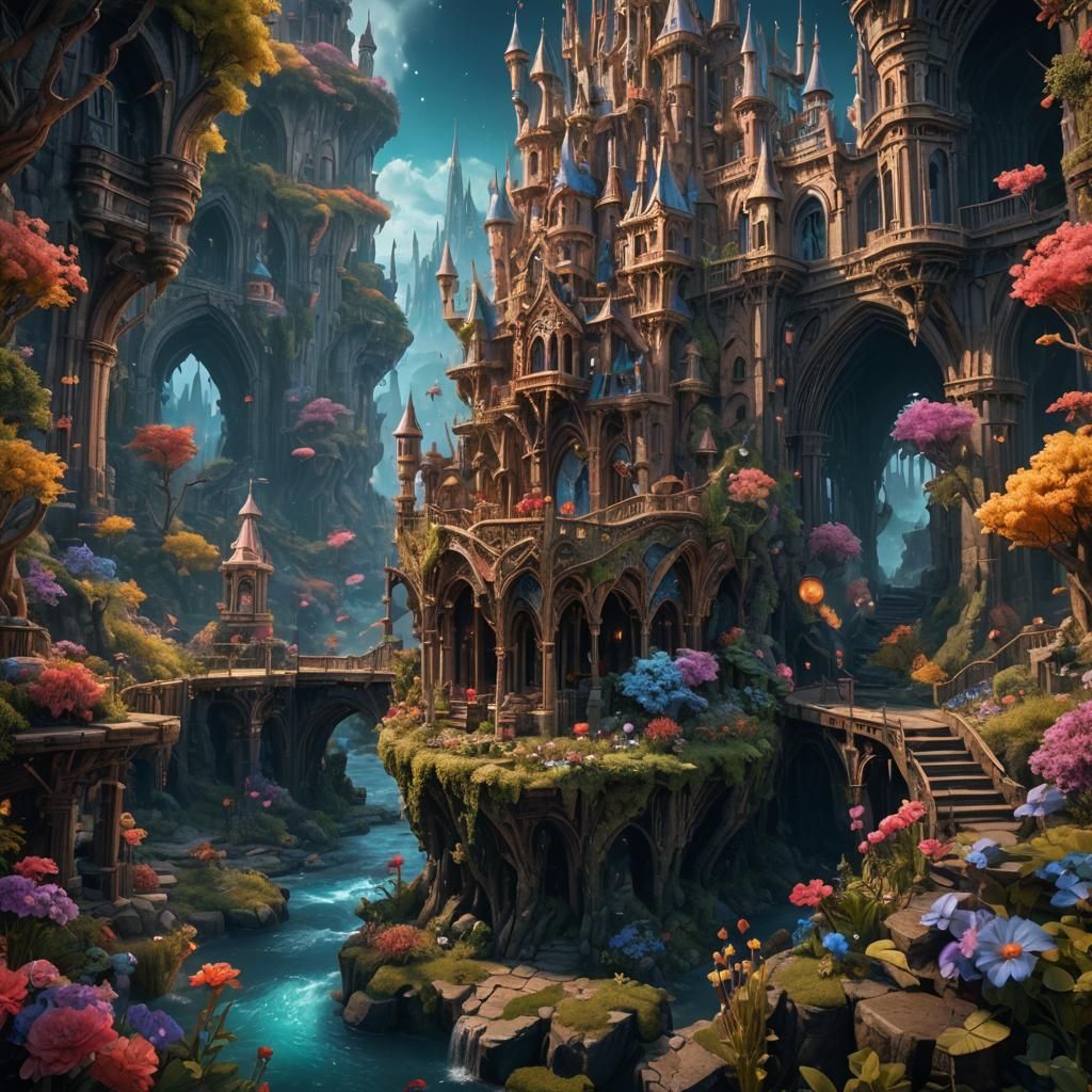 Fantastical Matte Painting in Deep Color