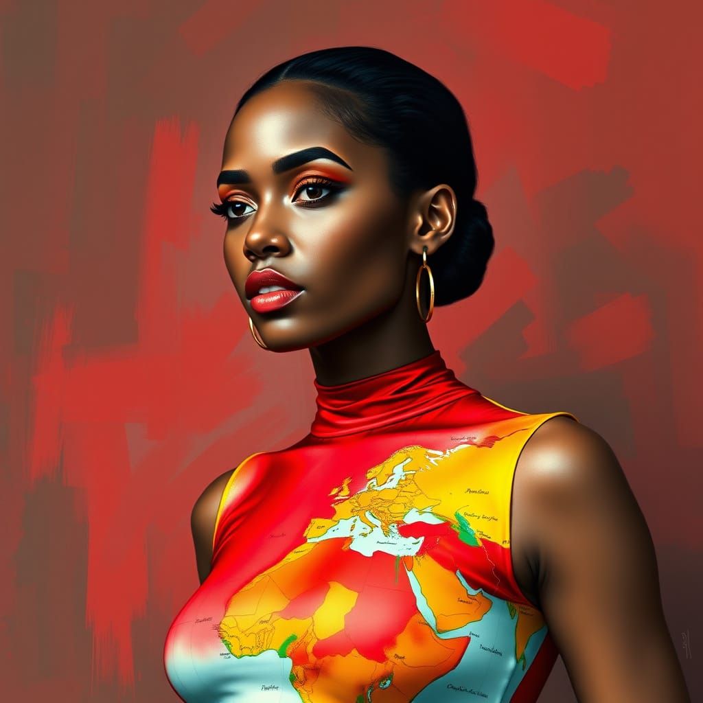 Surreal Ethereal Woman Dances on Continental Divide