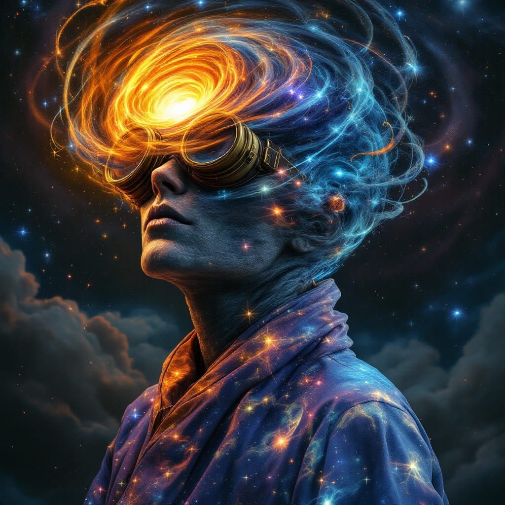 Cosmic Astronomer in a Swirling Vortex of Collapsing Galaxie...