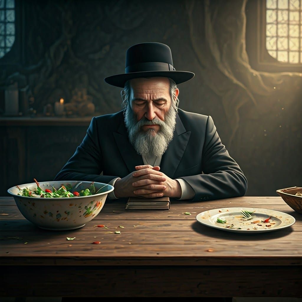 Devout Jew in Prayer, Old Masters Style