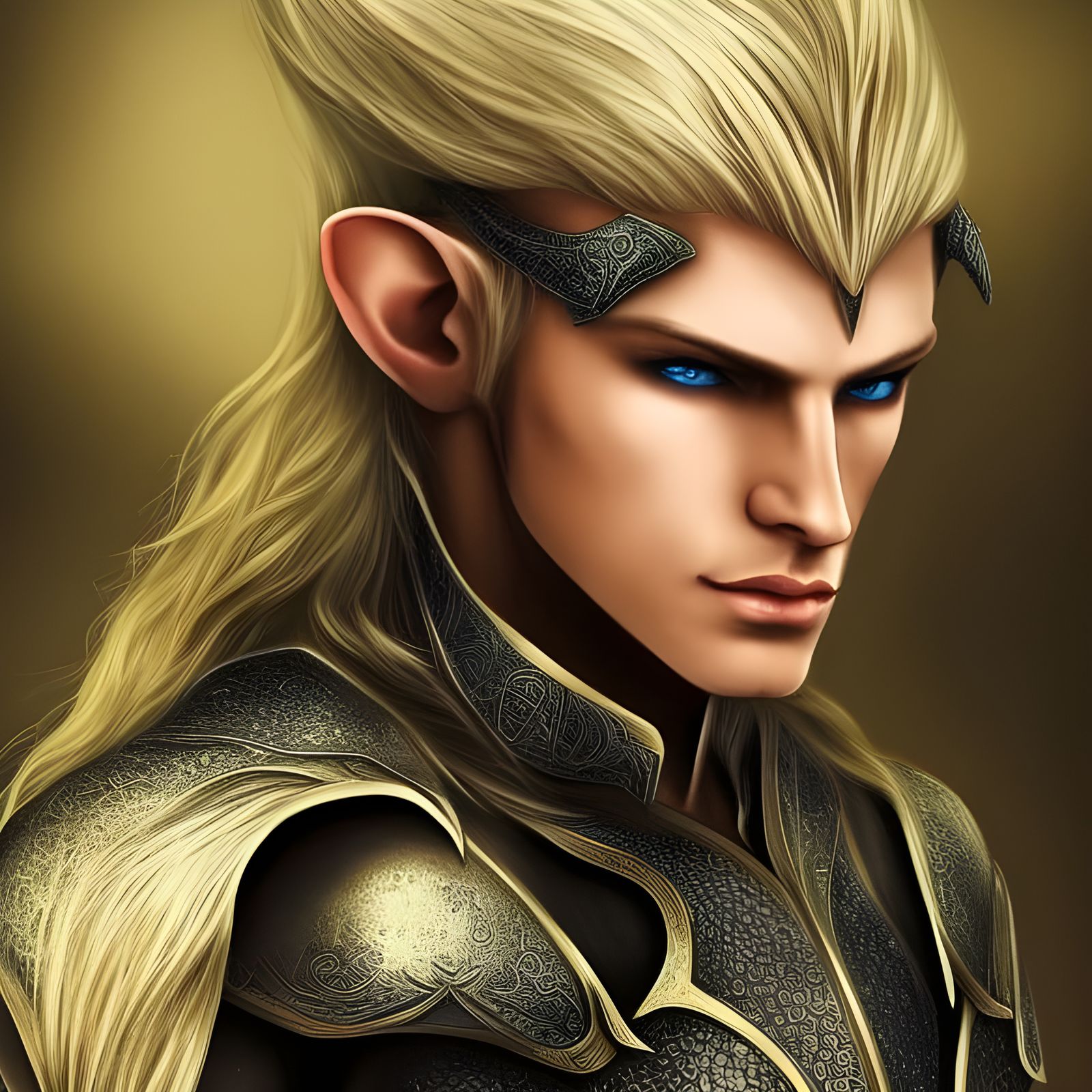 Ethereal Elven Warrior in Dreamlike Lighting