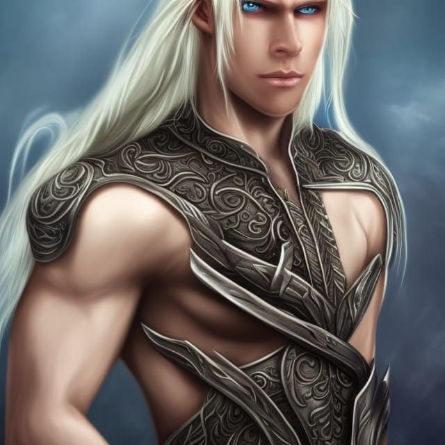 Ethereal Elven Warrior in Dreamlike Lighting