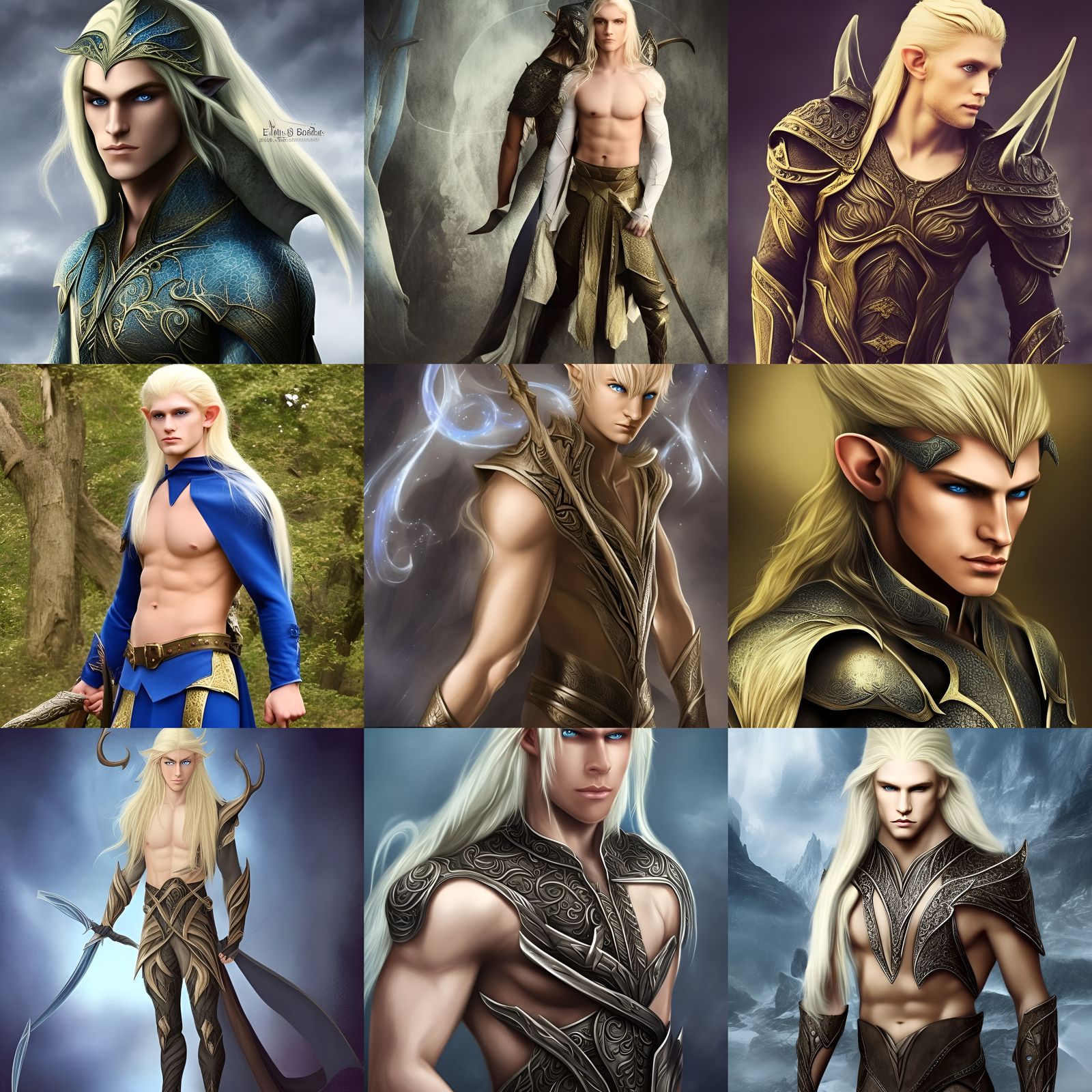 Ethereal Elven Warrior in Dreamlike Portrait