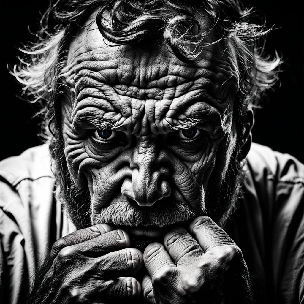 Intense Sailor Portrait in High Contrast Photography