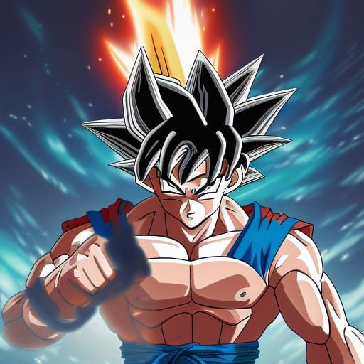Goku in Ultra Instinct: Studio Ghibli Anime