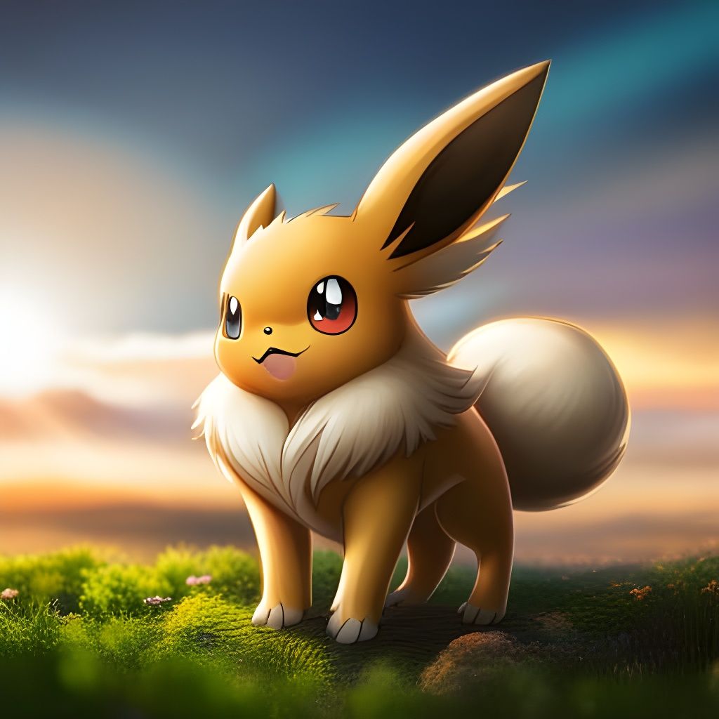 Hyperrealistic Eevee: Professional Photography Style