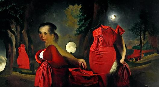 AI Woman in a Red Dress