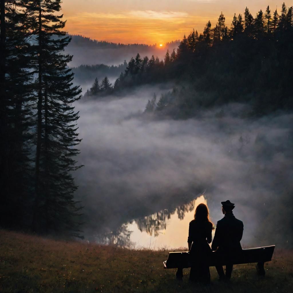 Bittersweet Farewell: A Digital Painting of Love and Loss