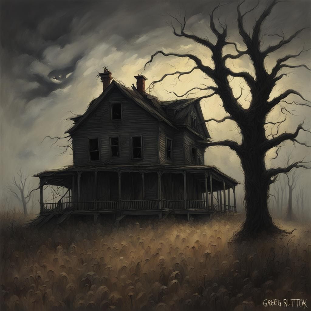 Sinister Haunted Countryside Artwork