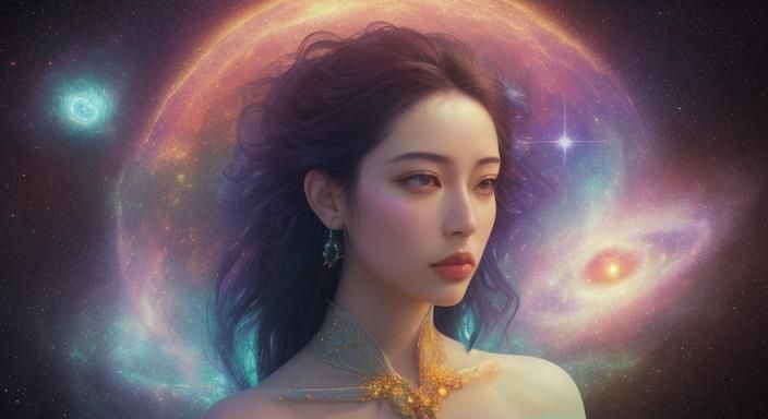 Celestial Being Floating in Space: Surrealist Macro Photogra...