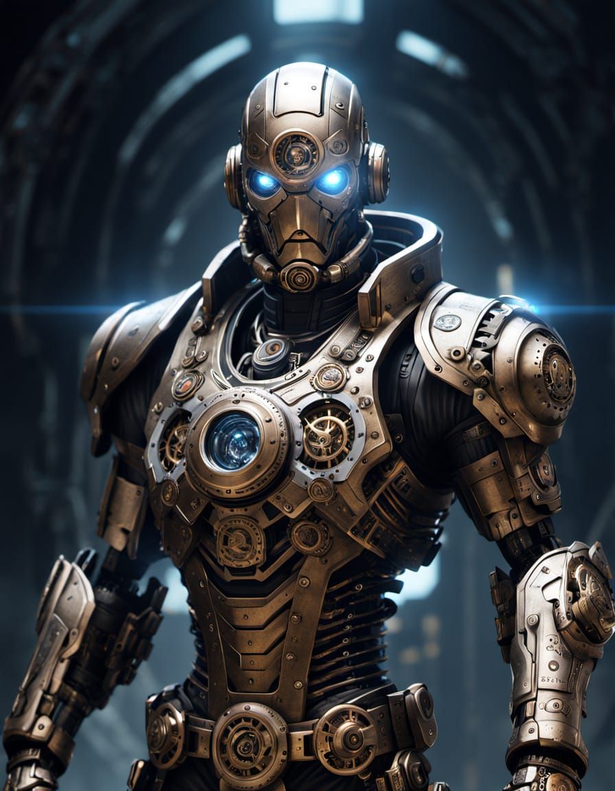 Clockwork Enforcer: Bronze and Silver Legal Guardian