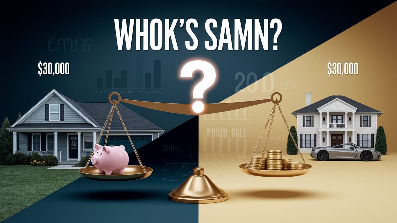 Split-Screen Finance Showdown: $30K vs $30M