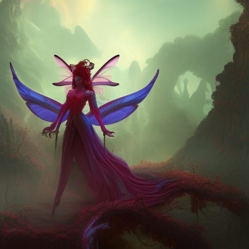 Evil Fairy: Detailed Matte Painting in 8K