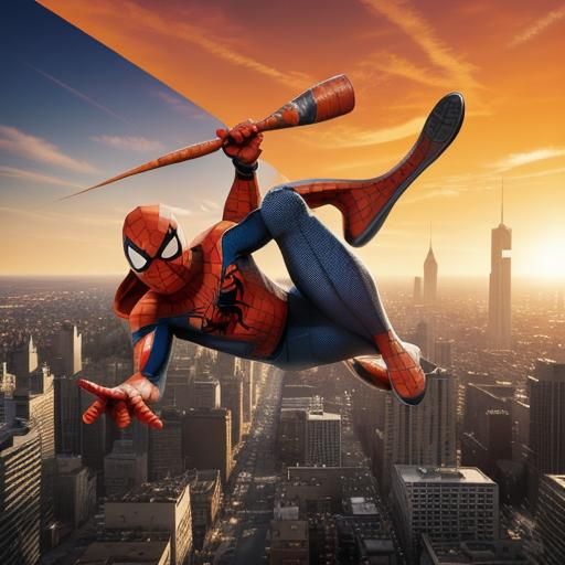 Spider-Man and Batman Clash in a Vibrant Carrot Battle