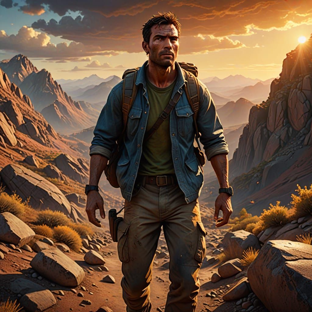 Heroic Human Overcomes Odds in Rugged Terrain