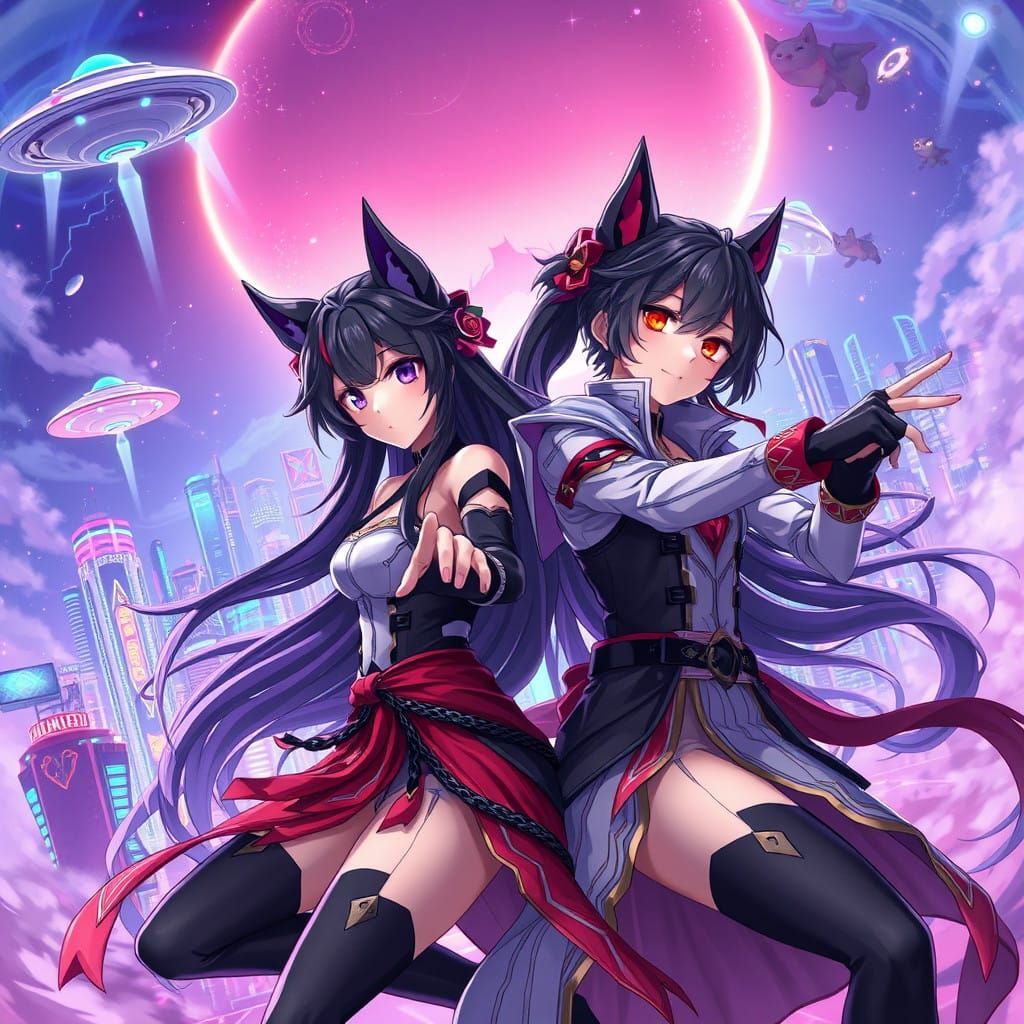 Galactic Goddesses in Neon City