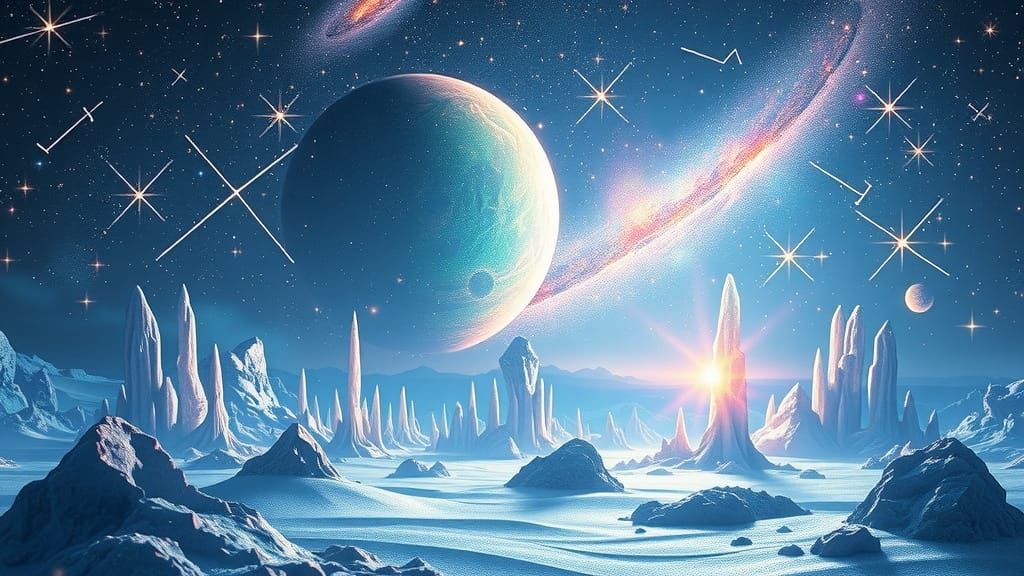 Cosmic Paradise in Ethereal Splendor