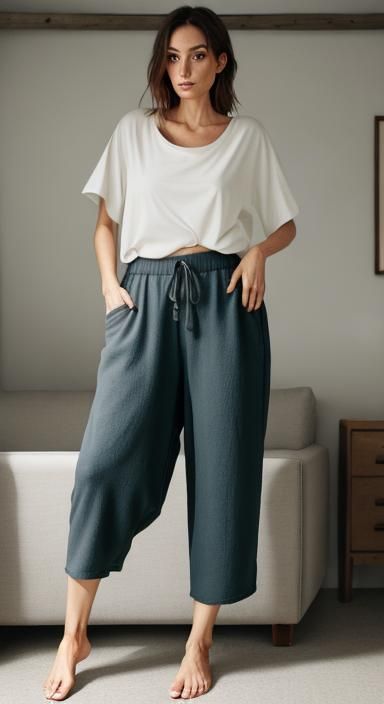 Barefoot Woman in Shorts: Point-of-View Image