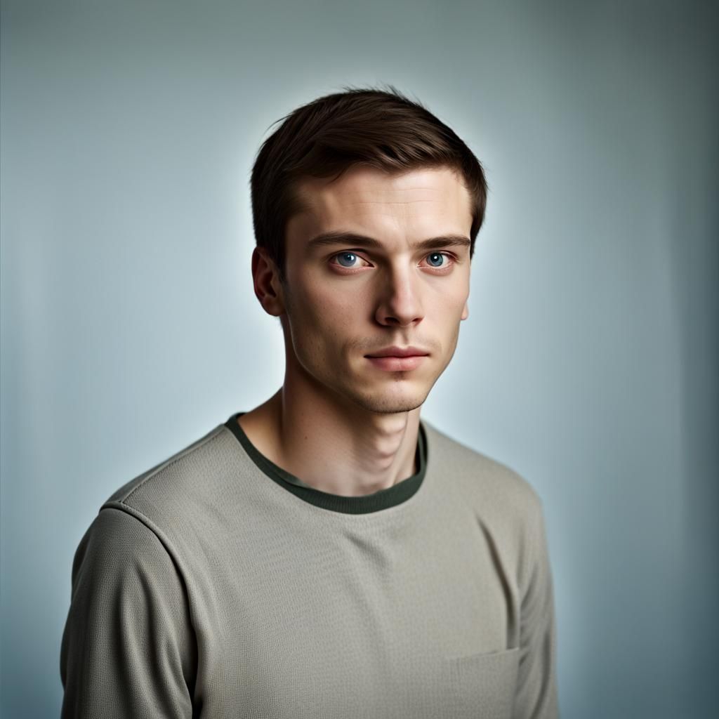 Professional Portrait of Young Man in Rental Car Office