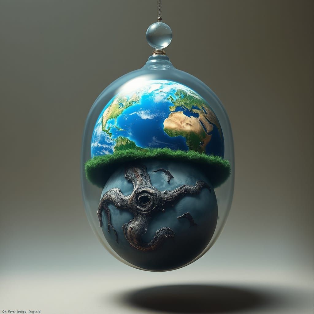 Vibrant Planet Encapsulated Below Toxic World