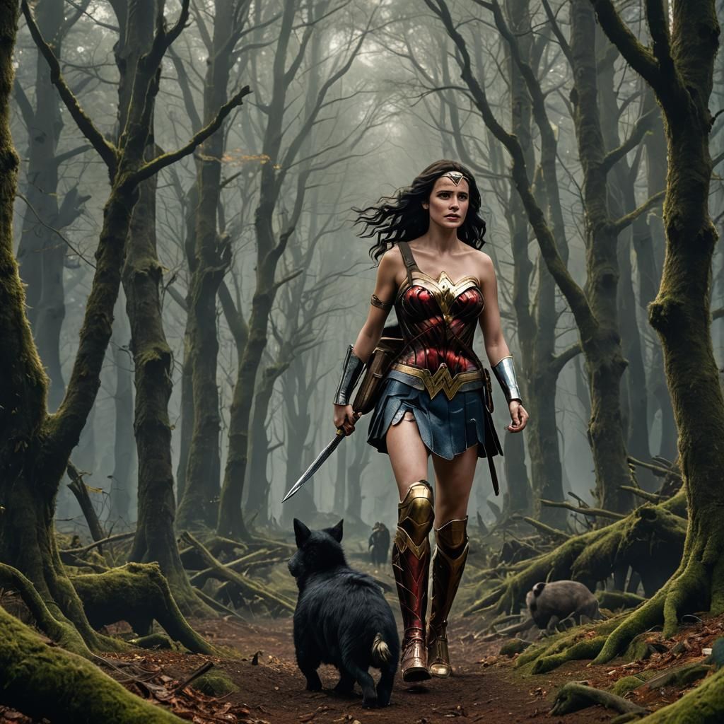 Wonder Woman Truffle Hunting in Black Forest