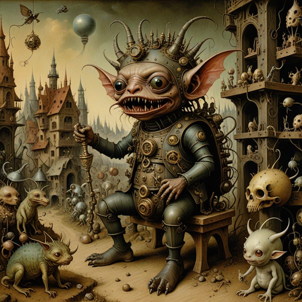 Steampunk Chibi Monster Takes a Casual Stroll