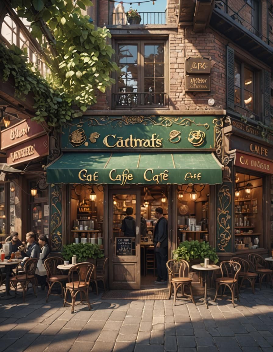 Fantastical Cafe Concept Art in Deep Color