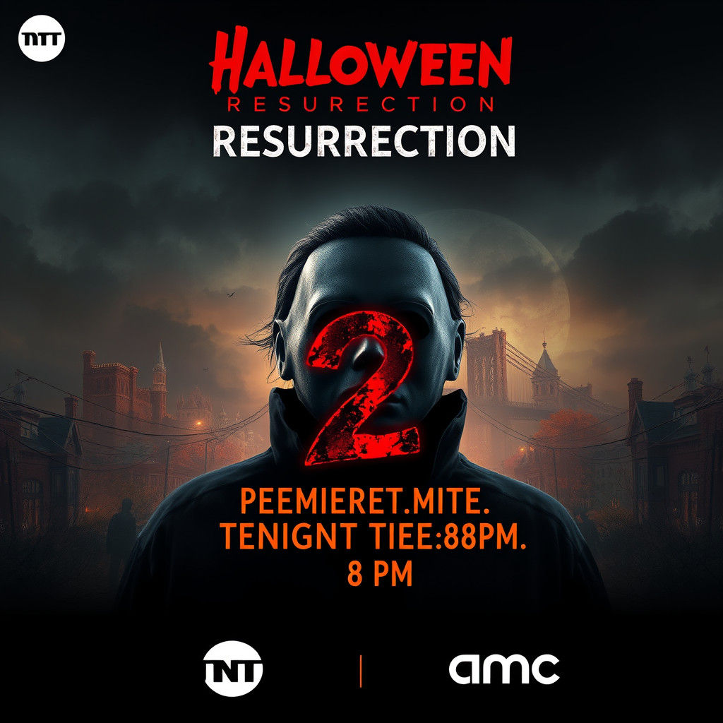 Michael Myers in Ominous Halloween Cityscape