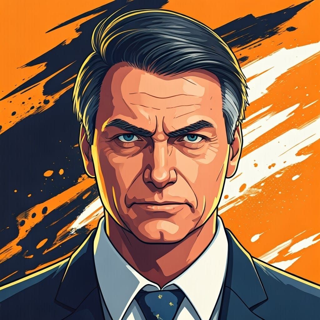 Stylized Anime Portrait with Manga Elements