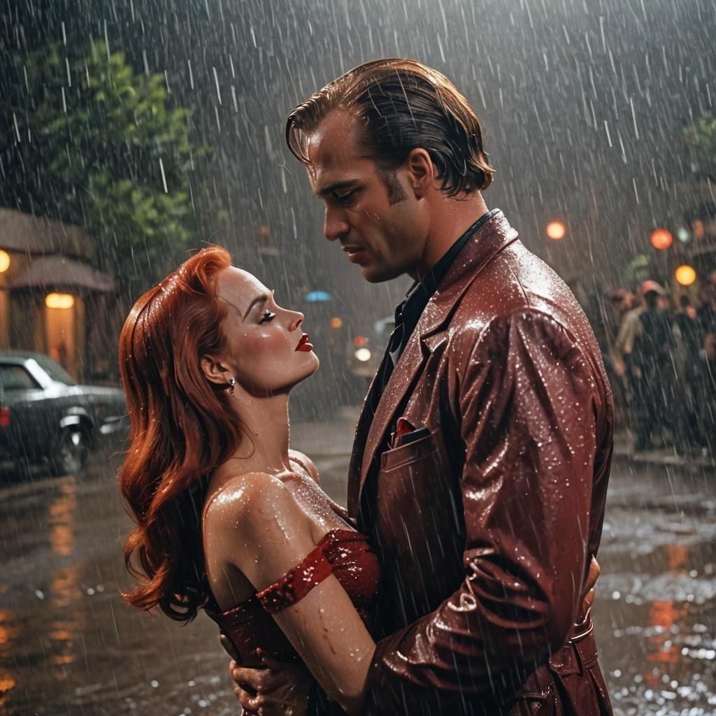 Jessica Rabbit and Brando Kiss in Rain