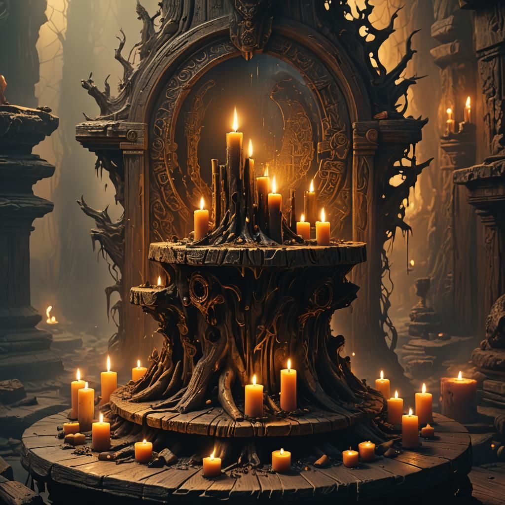 Eerie Artifact in Dark Surrealism Style