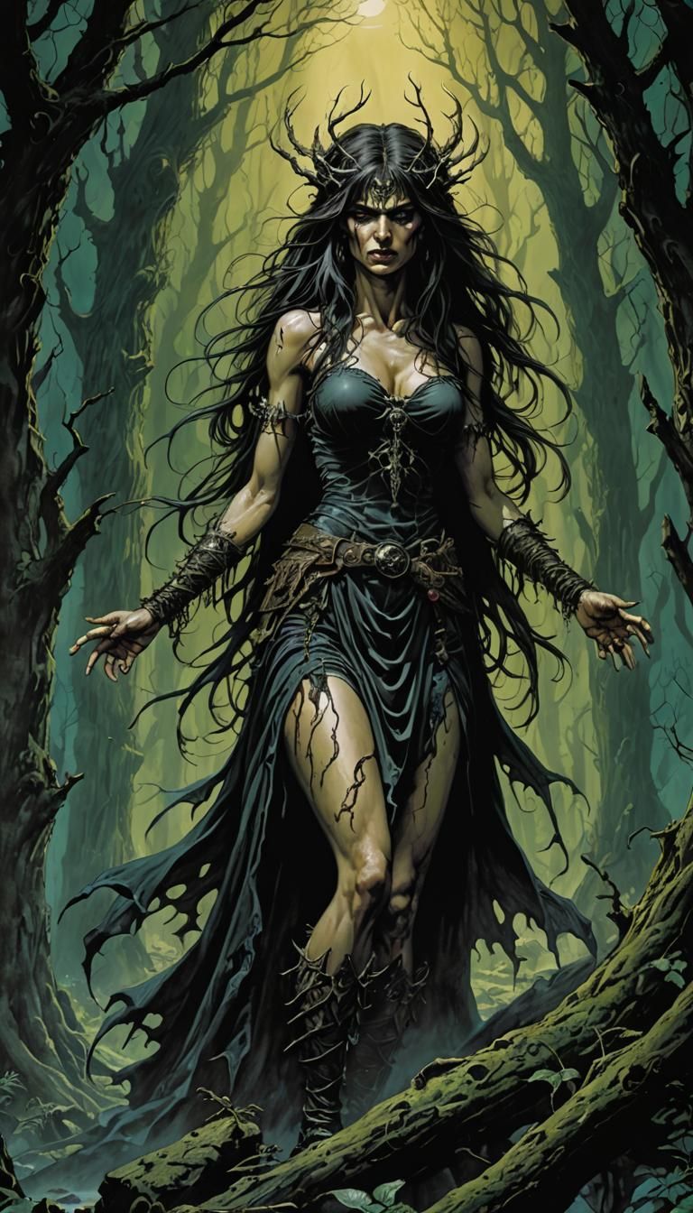 High Druidess of the Realm: Dark Fantasy Art